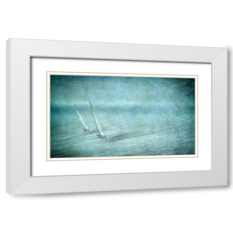 Windy Weather White Modern Wood Framed Art Print with Double Matting by Van Son, Greetje