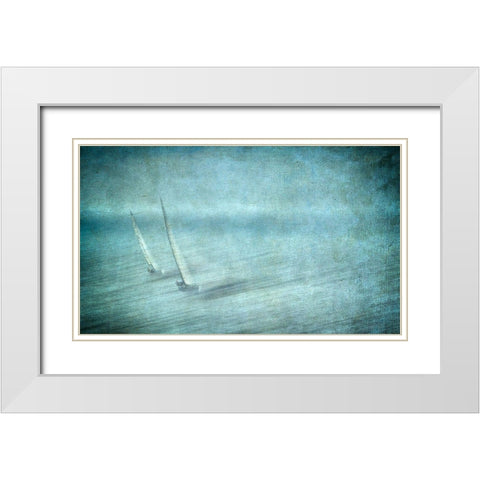Windy Weather White Modern Wood Framed Art Print with Double Matting by Van Son, Greetje