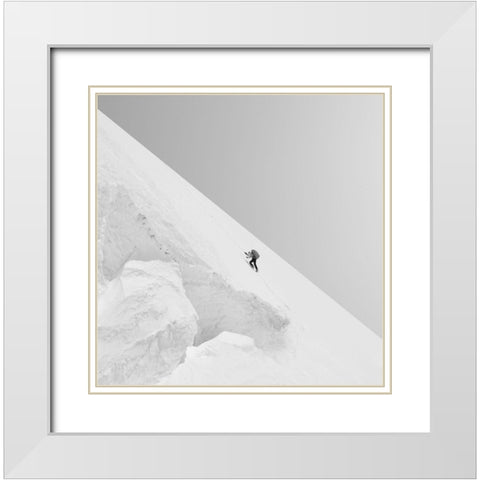 Effort White Modern Wood Framed Art Print with Double Matting by Nodeh, Mostafa