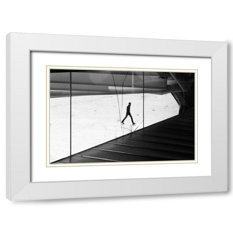 Thereaas A Crack On Everything White Modern Wood Framed Art Print with Double Matting by Abrantes, Paulo