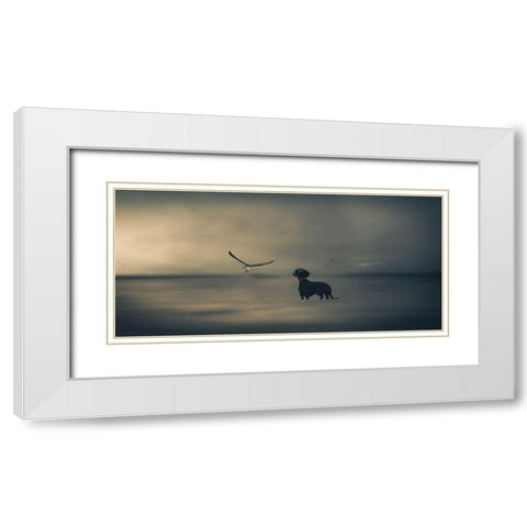 Dreamer....Just A Little Dreamer..... White Modern Wood Framed Art Print with Double Matting by Willers, Heike