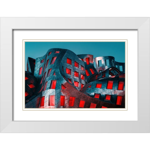 Wavas White Modern Wood Framed Art Print with Double Matting by Kreiten, Mike