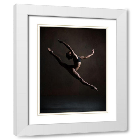 Elegance In The Dark White Modern Wood Framed Art Print with Double Matting by Stalmans, Luc