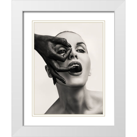 ItS Ok White Modern Wood Framed Art Print with Double Matting by VALEVICIUS, AURIMAS