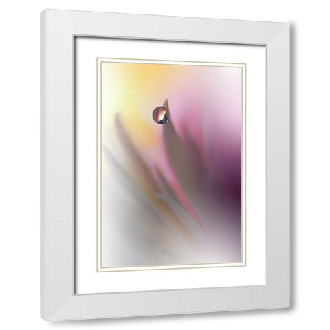 Abstract Illusion.. White Modern Wood Framed Art Print with Double Matting by Nan, Juliana