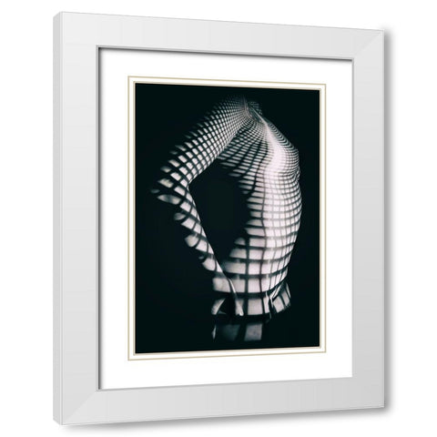 Into The Shadows White Modern Wood Framed Art Print with Double Matting by Gali, Marcos