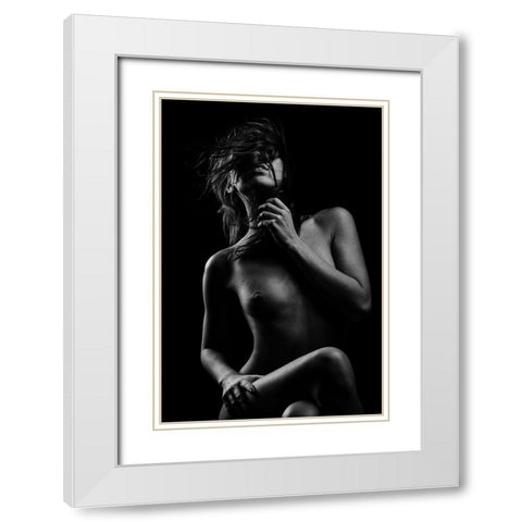 Sensual Beauty [Iveta] White Modern Wood Framed Art Print with Double Matting by Krystynek MQEP, Martin