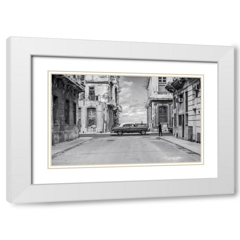 Streets Of Lavana White Modern Wood Framed Art Print with Double Matting by Tagliarino, Marco
