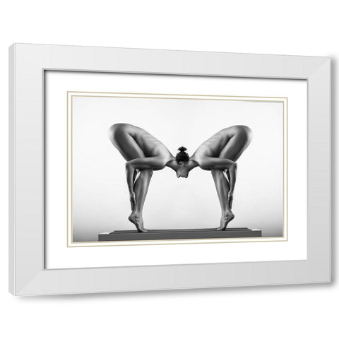 Siam White Modern Wood Framed Art Print with Double Matting by Valevicius, Aurimas