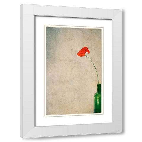 With Mouth Wide A-Pout For A Sultry Kiss... White Modern Wood Framed Art Print with Double Matting by Devos, Delphine
