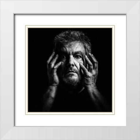 Fear And Grief Eat Life... White Modern Wood Framed Art Print with Double Matting by Eisele, Stefan