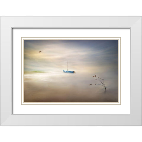 Dreaming Of The Sea White Modern Wood Framed Art Print with Double Matting by Osuna, Fran