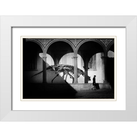 A Quiet Day Of Fear White Modern Wood Framed Art Print with Double Matting by Moretti, Claudio