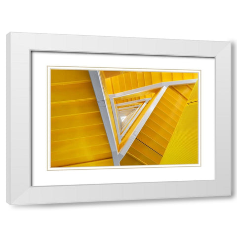 Stairway To Enlightenment White Modern Wood Framed Art Print with Double Matting by Pearson, Wayne