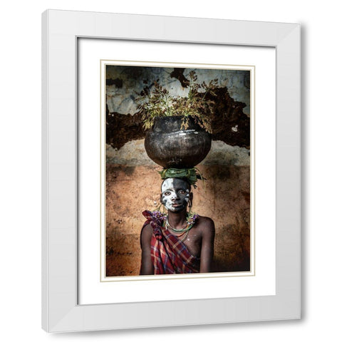 Reinventing Myself White Modern Wood Framed Art Print with Double Matting by Cole, Trevor