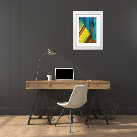 Colorful Separation White Modern Wood Framed Art Print with Double Matting by Van Son, Greetje