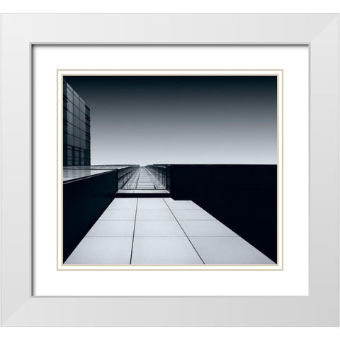 Straight Up White Modern Wood Framed Art Print with Double Matting by Van Son, Greetje