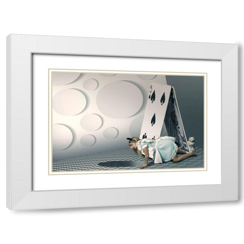 The Rabbit Hole White Modern Wood Framed Art Print with Double Matting by Von Diepenbroek, Christine