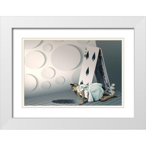 The Rabbit Hole White Modern Wood Framed Art Print with Double Matting by Von Diepenbroek, Christine
