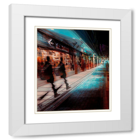 Time Traveller White Modern Wood Framed Art Print with Double Matting by Chiriaco, Carmine