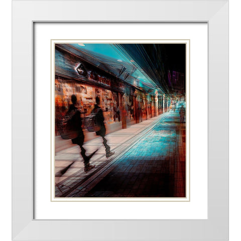 Time Traveller White Modern Wood Framed Art Print with Double Matting by Chiriaco, Carmine