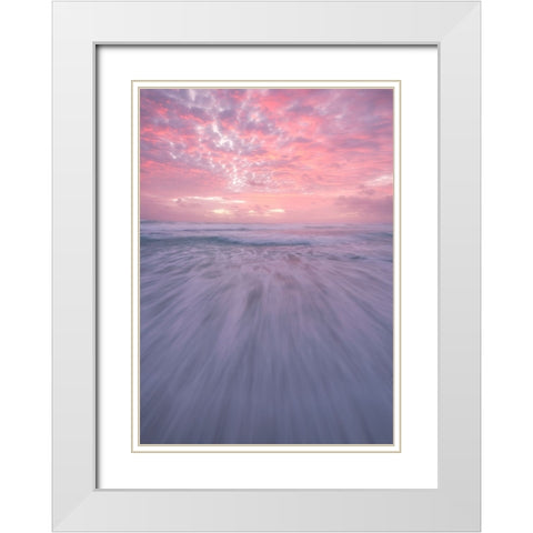 Courage White Modern Wood Framed Art Print with Double Matting by Vandewalle, Richard