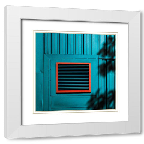 Shadows On A Wall White Modern Wood Framed Art Print with Double Matting by Schuster, Inge