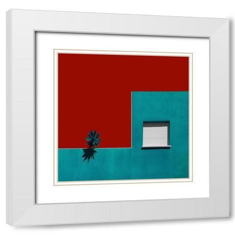 A Spanish Roof Garden White Modern Wood Framed Art Print with Double Matting by Schuster, Inge