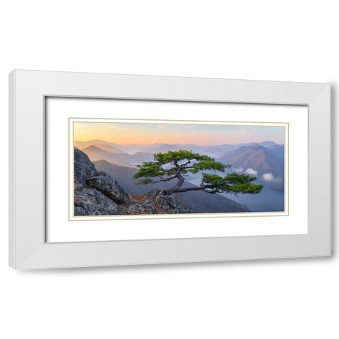 When The Day Breaks White Modern Wood Framed Art Print with Double Matting by Ryu, Jaeyoun