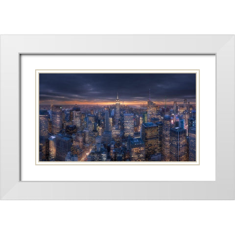 Top Ii White Modern Wood Framed Art Print with Double Matting by F. Turienzo, Carlos