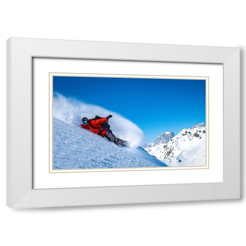 Signature Frontside Turn White Modern Wood Framed Art Print with Double Matting by Verbiest, Eric