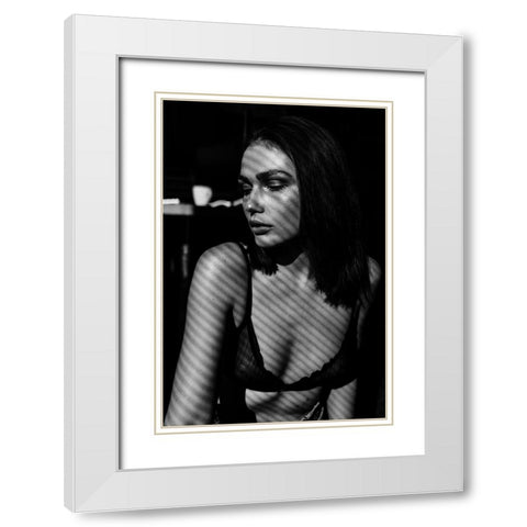 Sensual Beauty [Romi] White Modern Wood Framed Art Print with Double Matting by Krystynek MQEP, Martin