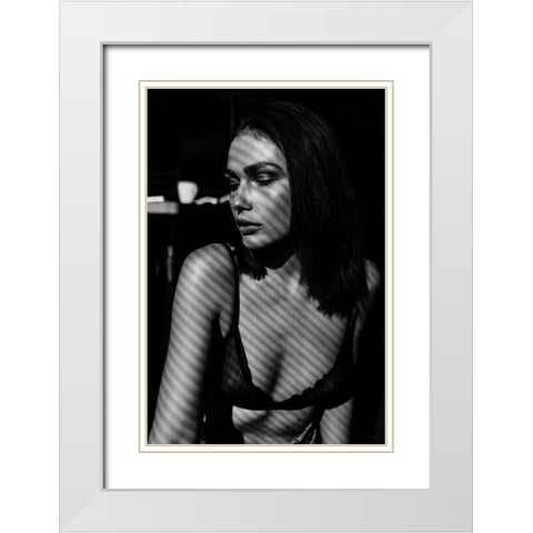 Sensual Beauty [Romi] White Modern Wood Framed Art Print with Double Matting by Krystynek MQEP, Martin