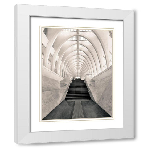 Inside Calatrava White Modern Wood Framed Art Print with Double Matting by Lopez, Oscar