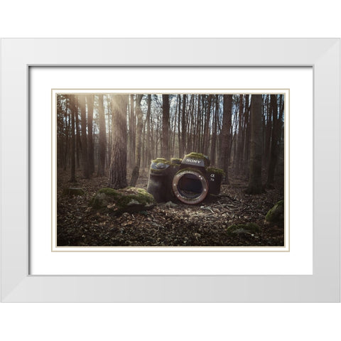 Lost White Modern Wood Framed Art Print with Double Matting by Cakovsky, Peter