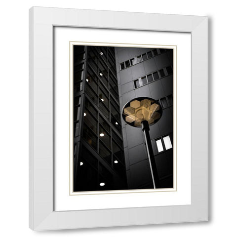 Punti Luce White Modern Wood Framed Art Print with Double Matting by Claes, Gilbert