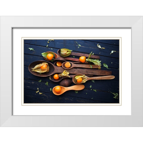 Spoonsaphysalis White Modern Wood Framed Art Print with Double Matting by Karina, Aleksandrova