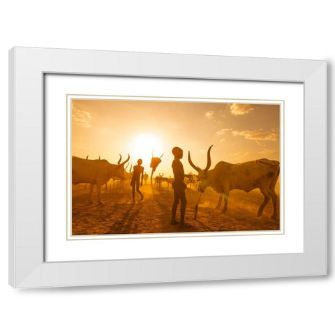 Early Morning .. White Modern Wood Framed Art Print with Double Matting by Alhumaid, Hesham