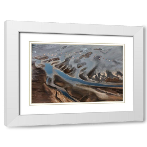 The Land White Modern Wood Framed Art Print with Double Matting by Zuo, Jun