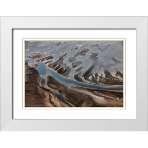 The Land White Modern Wood Framed Art Print with Double Matting by Zuo, Jun