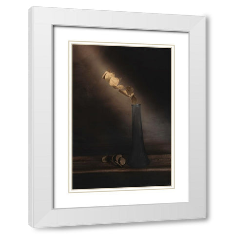 Partially Lighted White Modern Wood Framed Art Print with Double Matting by Kiral, Cicek