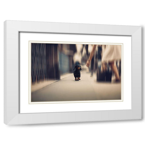 Sometimes We Need A Helping Hand... White Modern Wood Framed Art Print with Double Matting by Willers, Heike