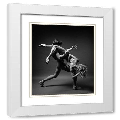 Art Of Movement Series White Modern Wood Framed Art Print with Double Matting by STANKO, ANDREY