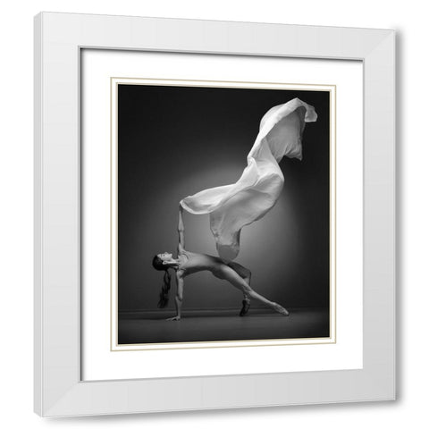 Art Of Movement Series White Modern Wood Framed Art Print with Double Matting by STANKO, ANDREY