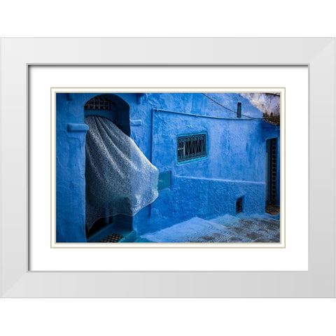 Blowing In The Wind White Modern Wood Framed Art Print with Double Matting by Wride, Linda