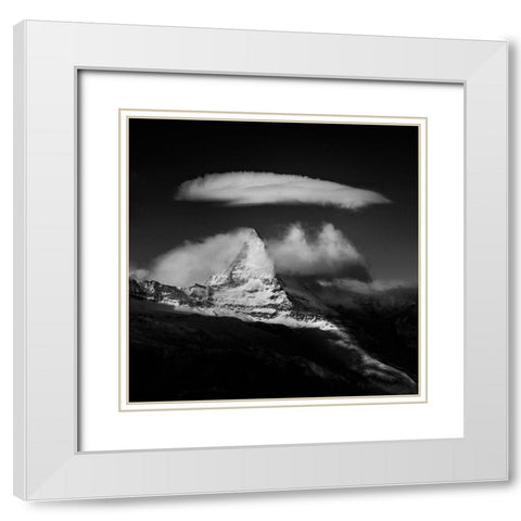Cap Over The Three Spikes White Modern Wood Framed Art Print with Double Matting by Svoboda Mqep, Peter