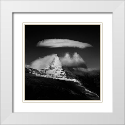 Cap Over The Three Spikes White Modern Wood Framed Art Print with Double Matting by Svoboda Mqep, Peter