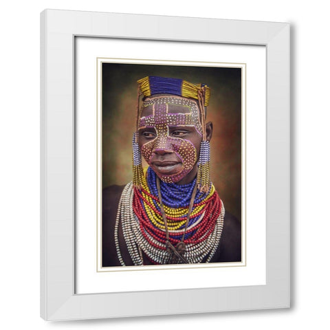 Color Caro White Modern Wood Framed Art Print with Double Matting by Yosifov, Svetlin