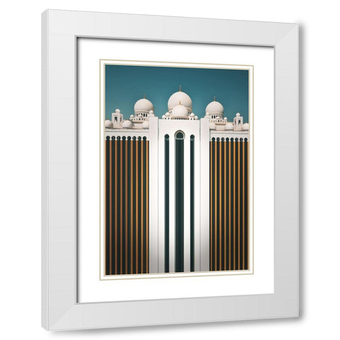 The Pillars Of Islam White Modern Wood Framed Art Print with Double Matting by Hennen, Marcus