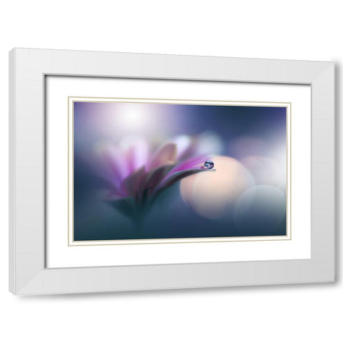 ~O~ White Modern Wood Framed Art Print with Double Matting by Nan, Juliana